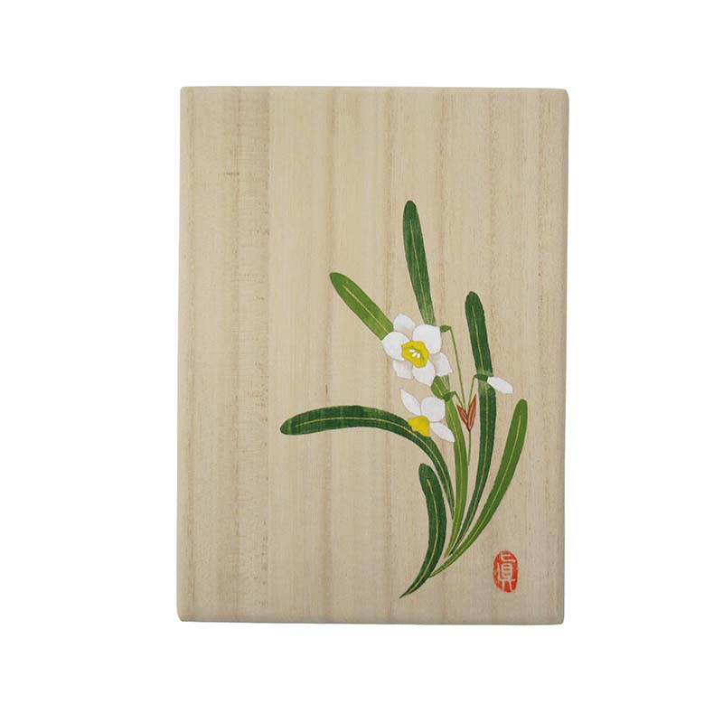 桐箱 真瑚 はがきサイズ /水仙